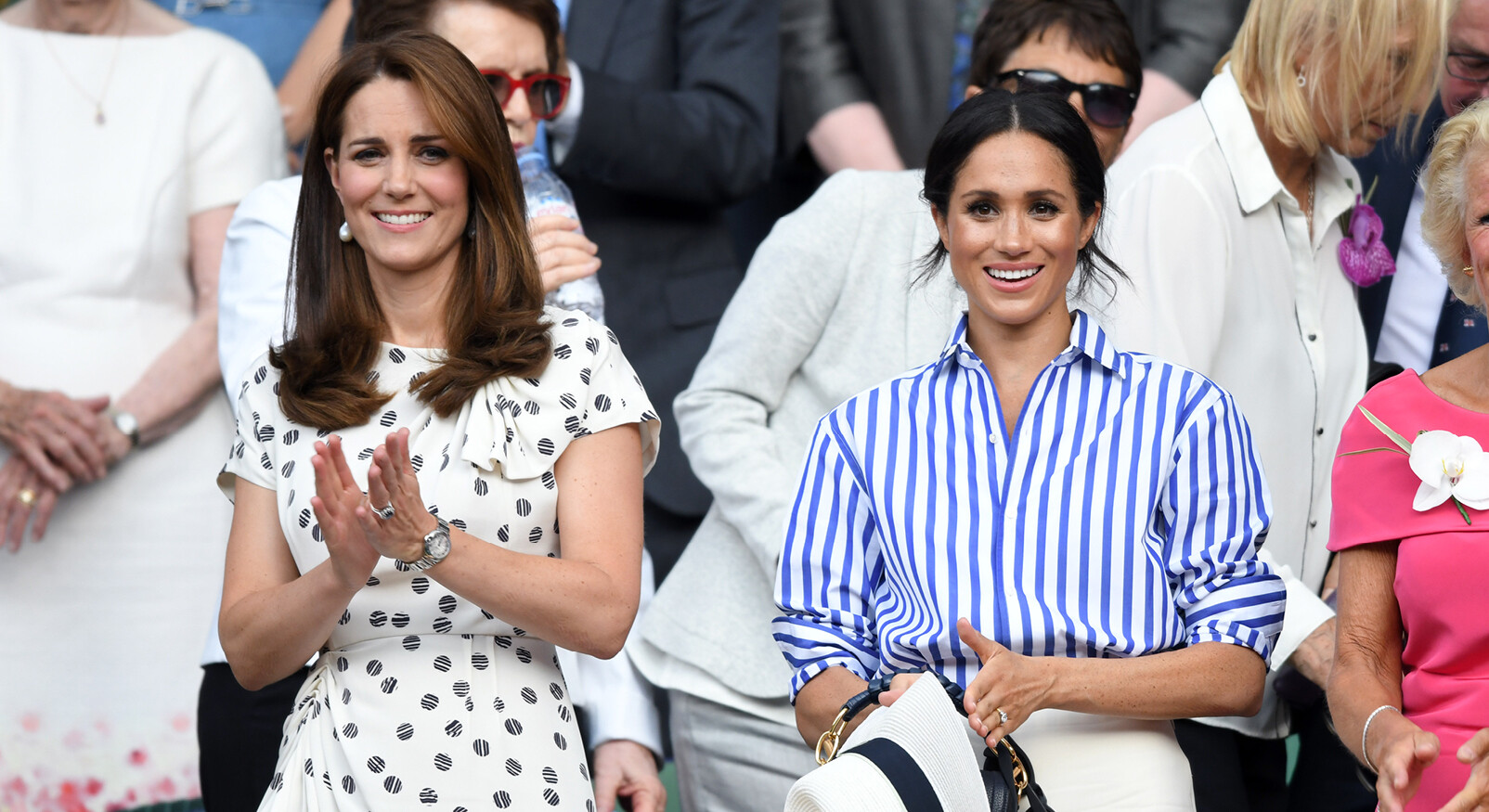 Kate Middleton en Meghan markel bij Wimbledon