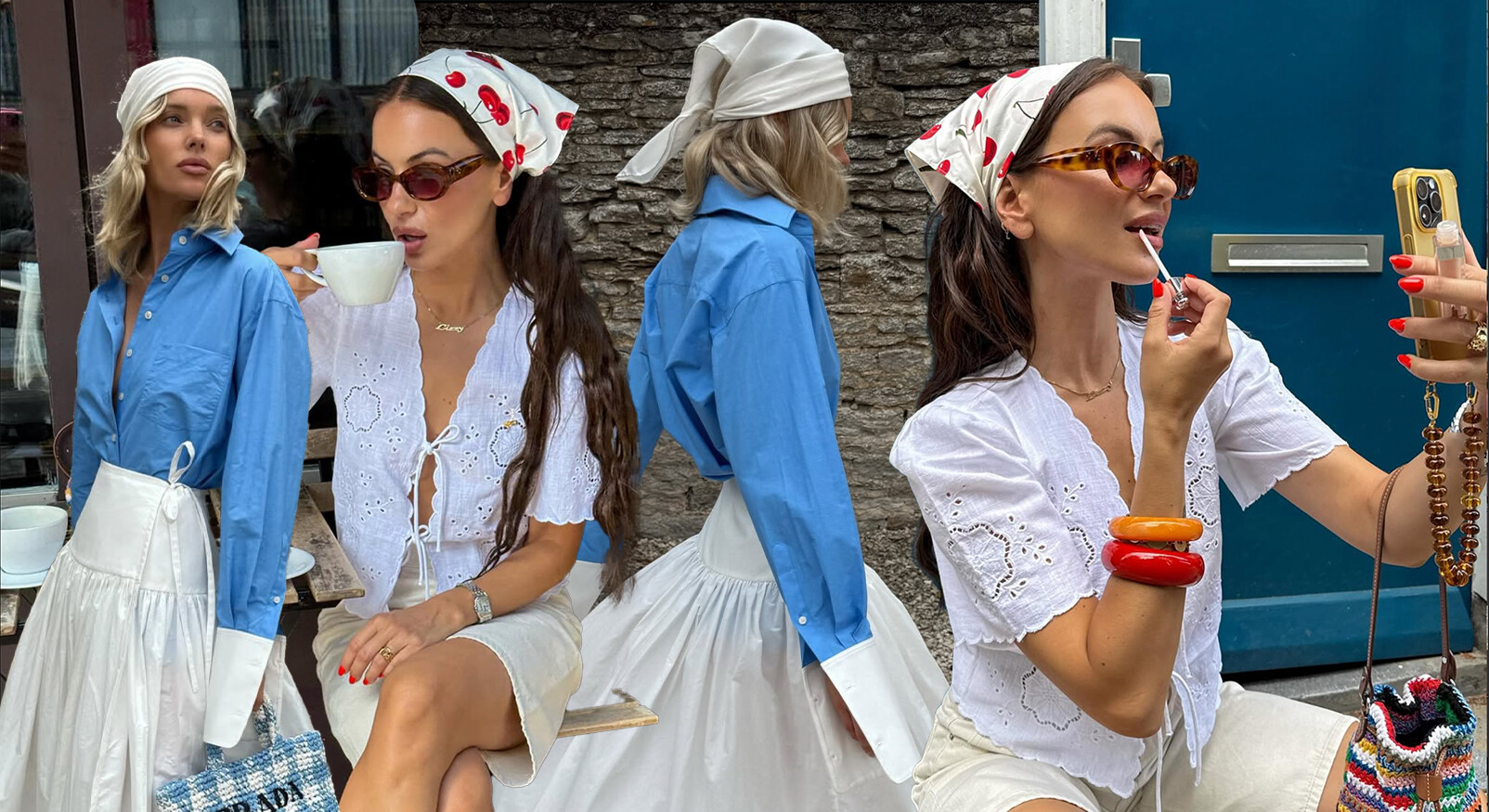 bandana trend haar zomer doekje lachend modellen