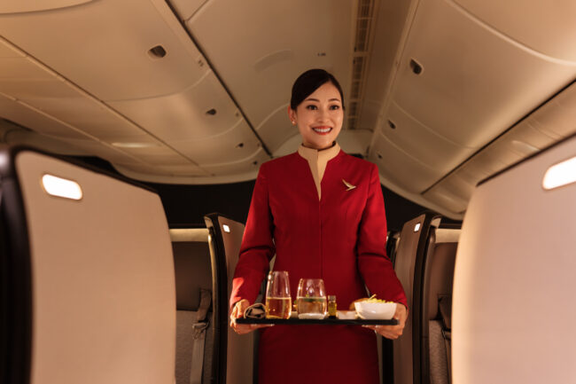 Culinaire ervaring in Business Class bij Cathay Pacific