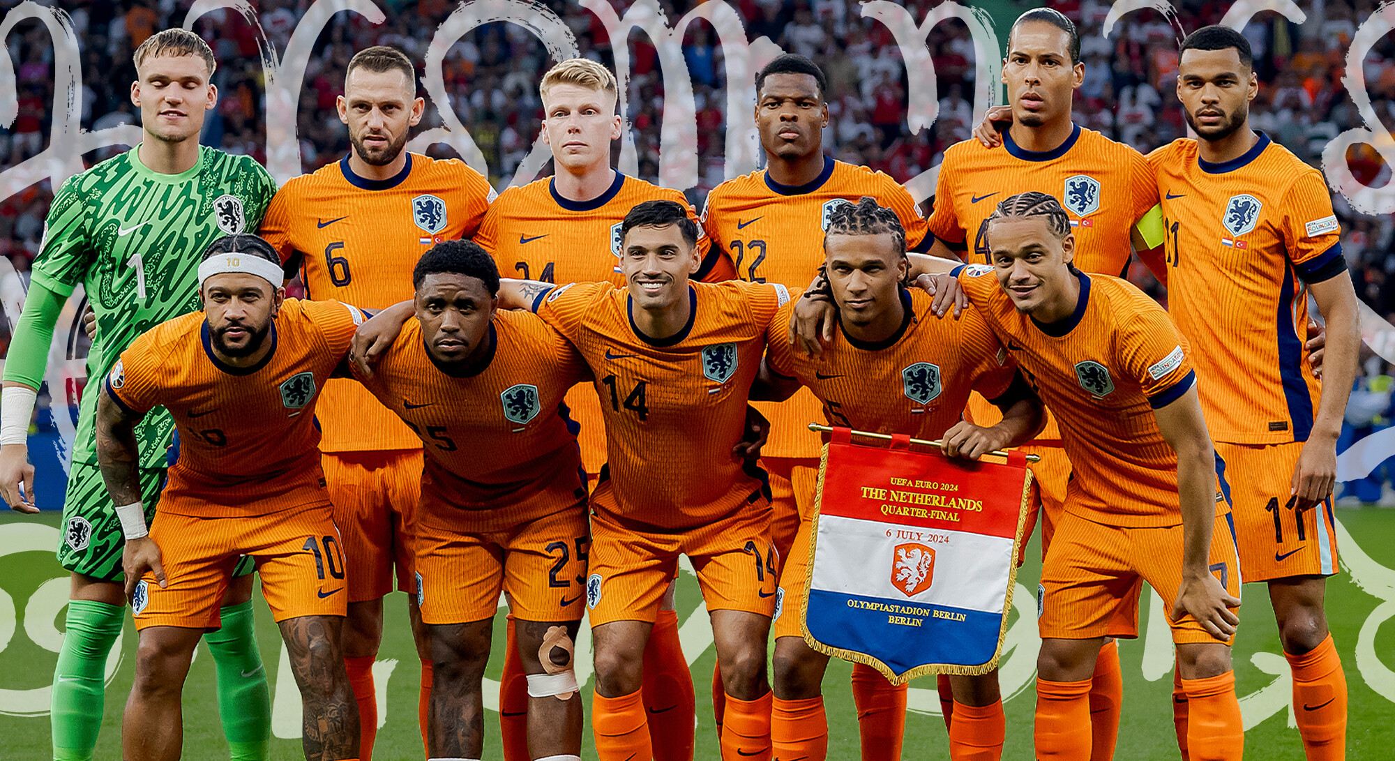 Nederlands elftal met sterrenbeelden