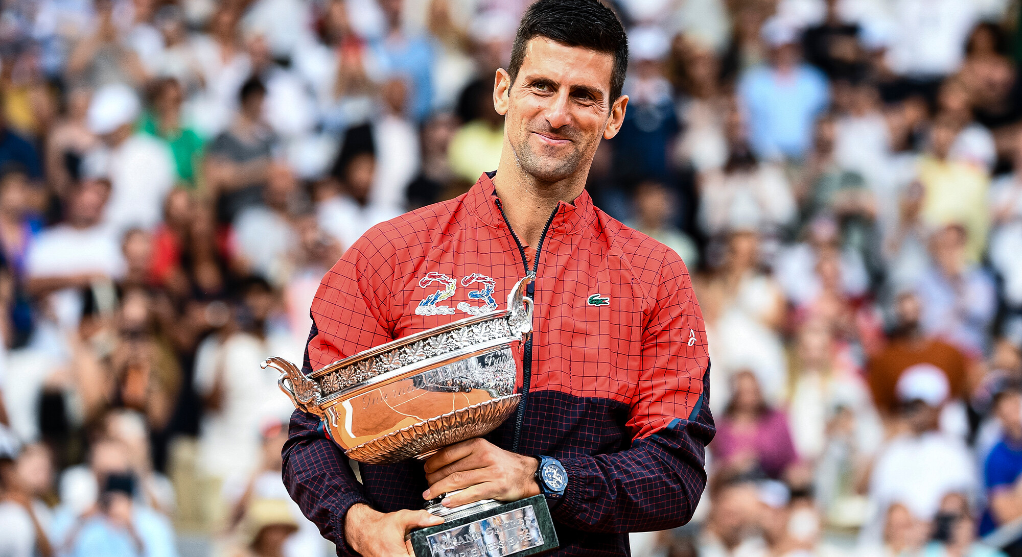 Viewers thought they were piercings, but Djokovic really wore this at Wimbledon