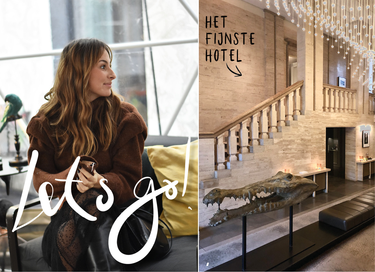 beelden van annabelle en lilian in een hotel en op straat in berlijn