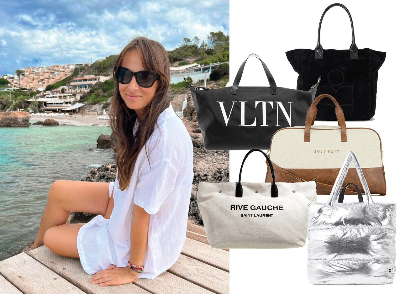 Lilian met designer shopping bags
