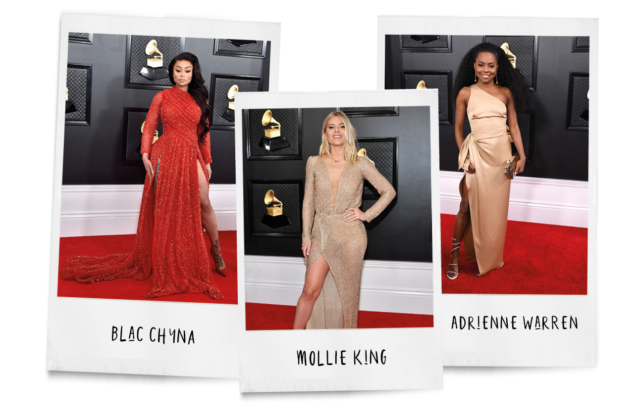 verschillende outfits op de grammys rodeloper