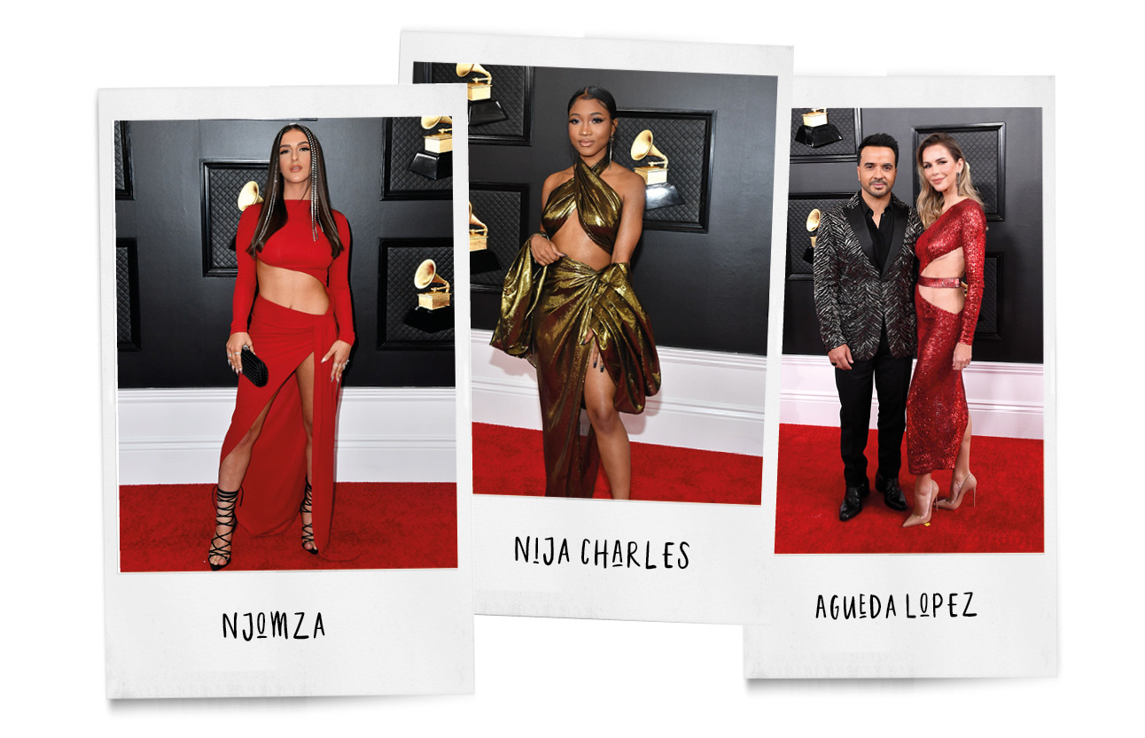 verschillende outfits op de grammys rodeloper