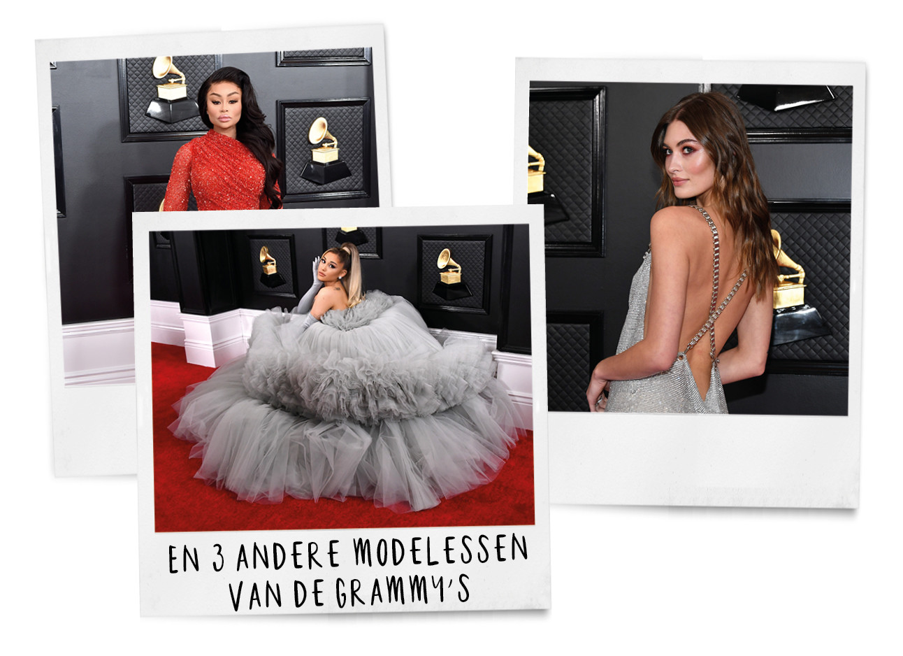 verschillende outfits op de grammys rodeloper