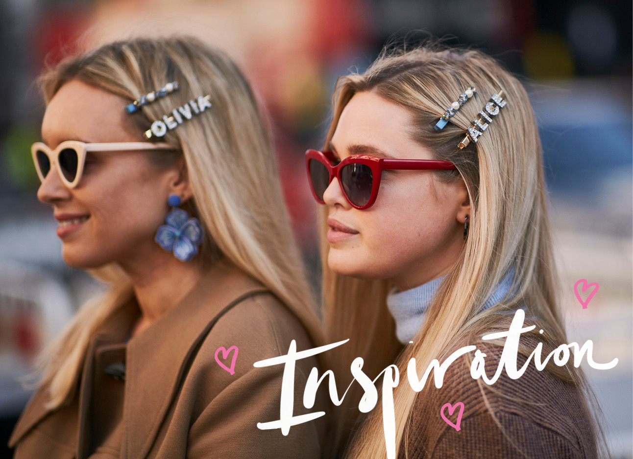 twee vrouwen met zonnebrillen en hair clips inspiration trend