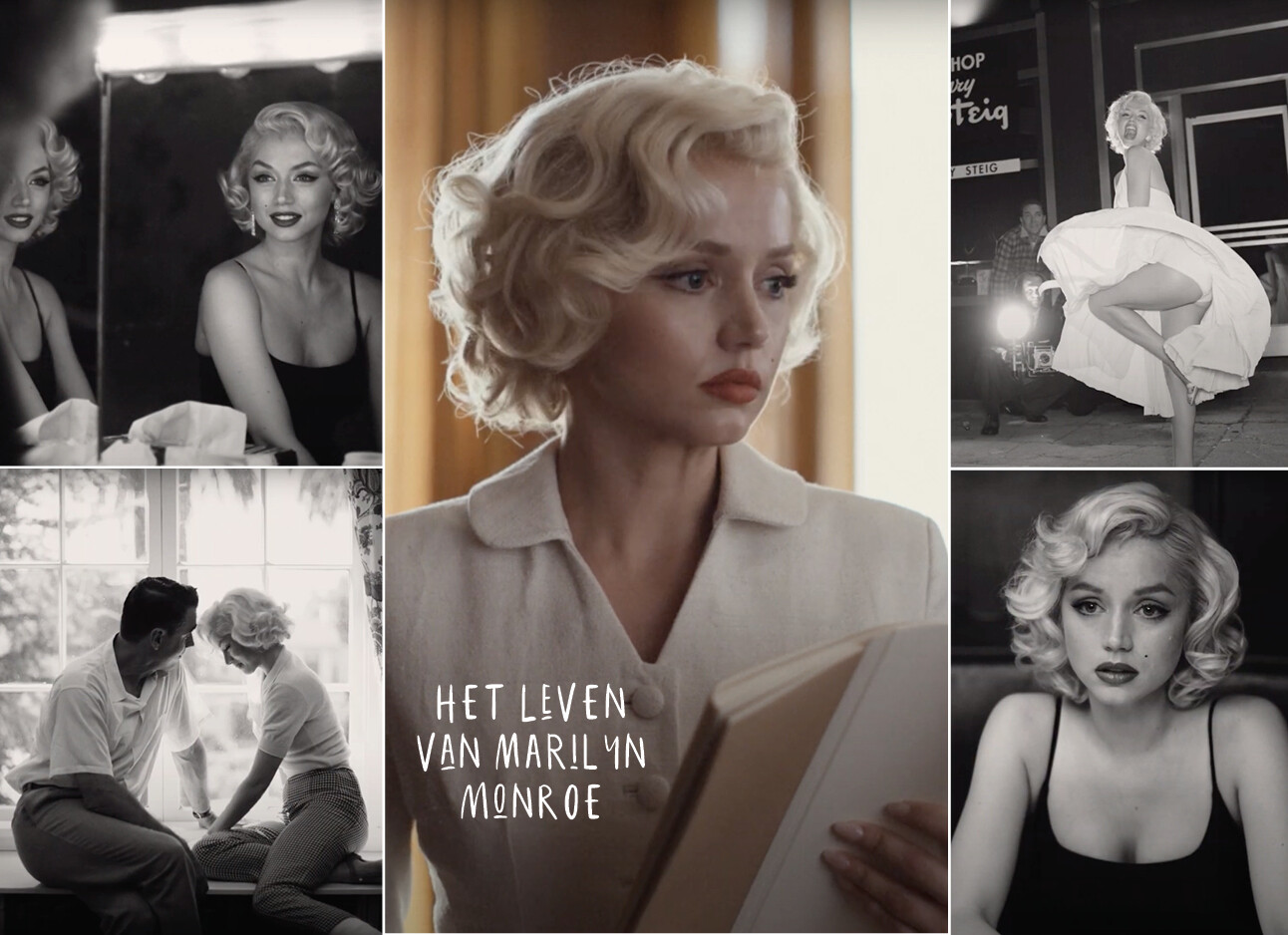 Ana de Armas als Marilyn Monroe in de film Blonde
