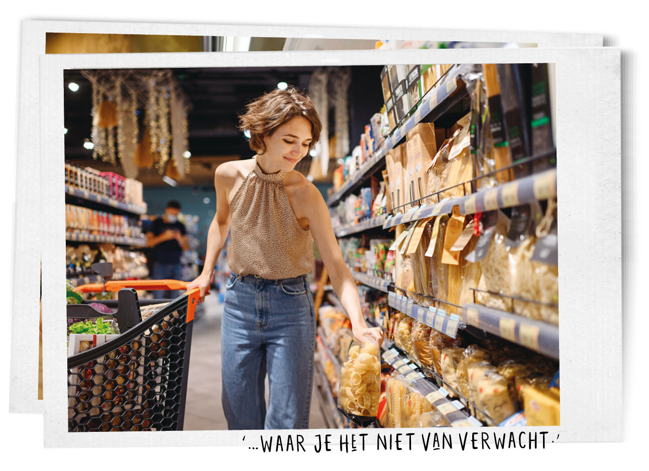 Vrouw in supermarkt