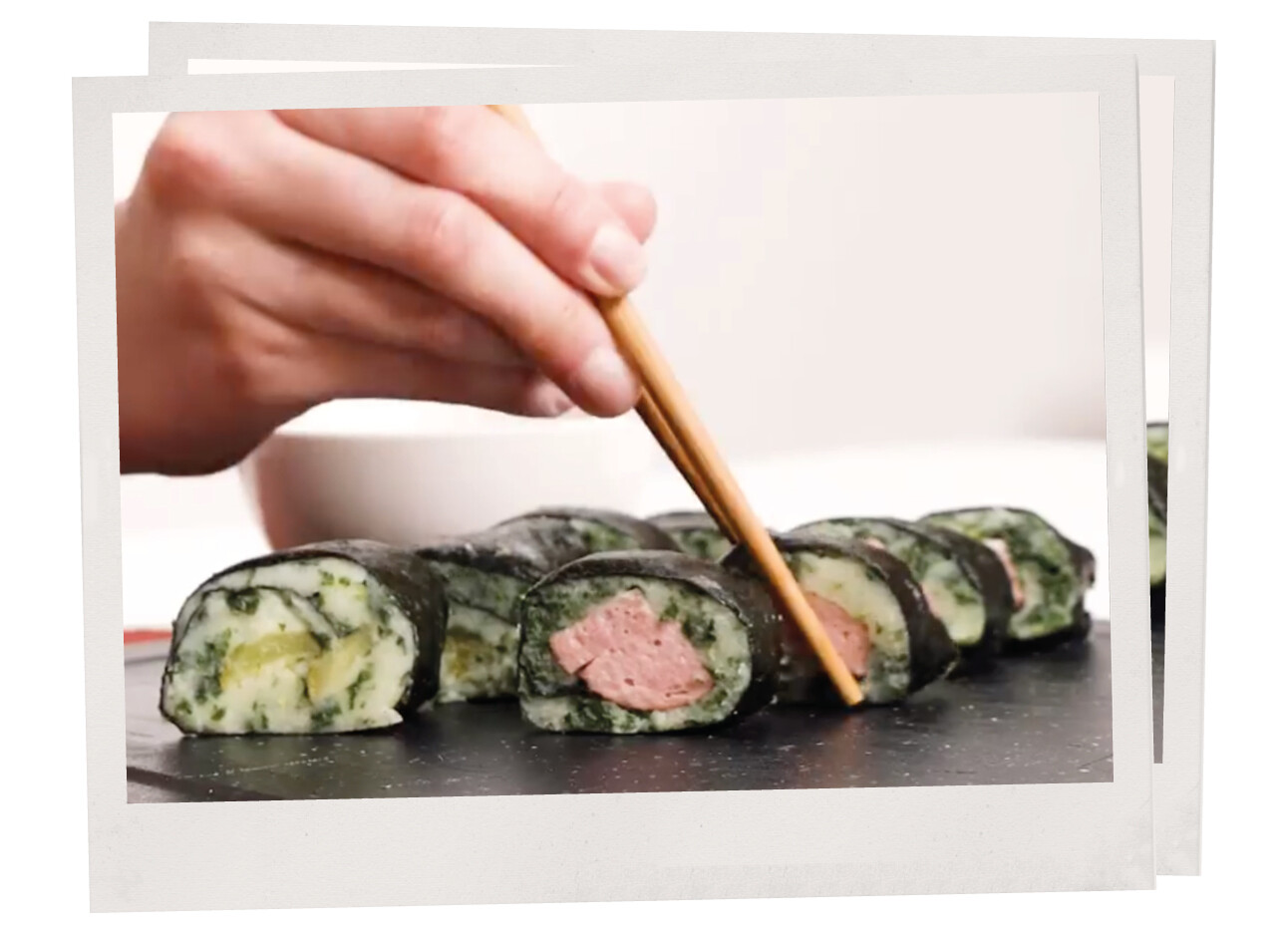Sushi gemaakt van stamppot
