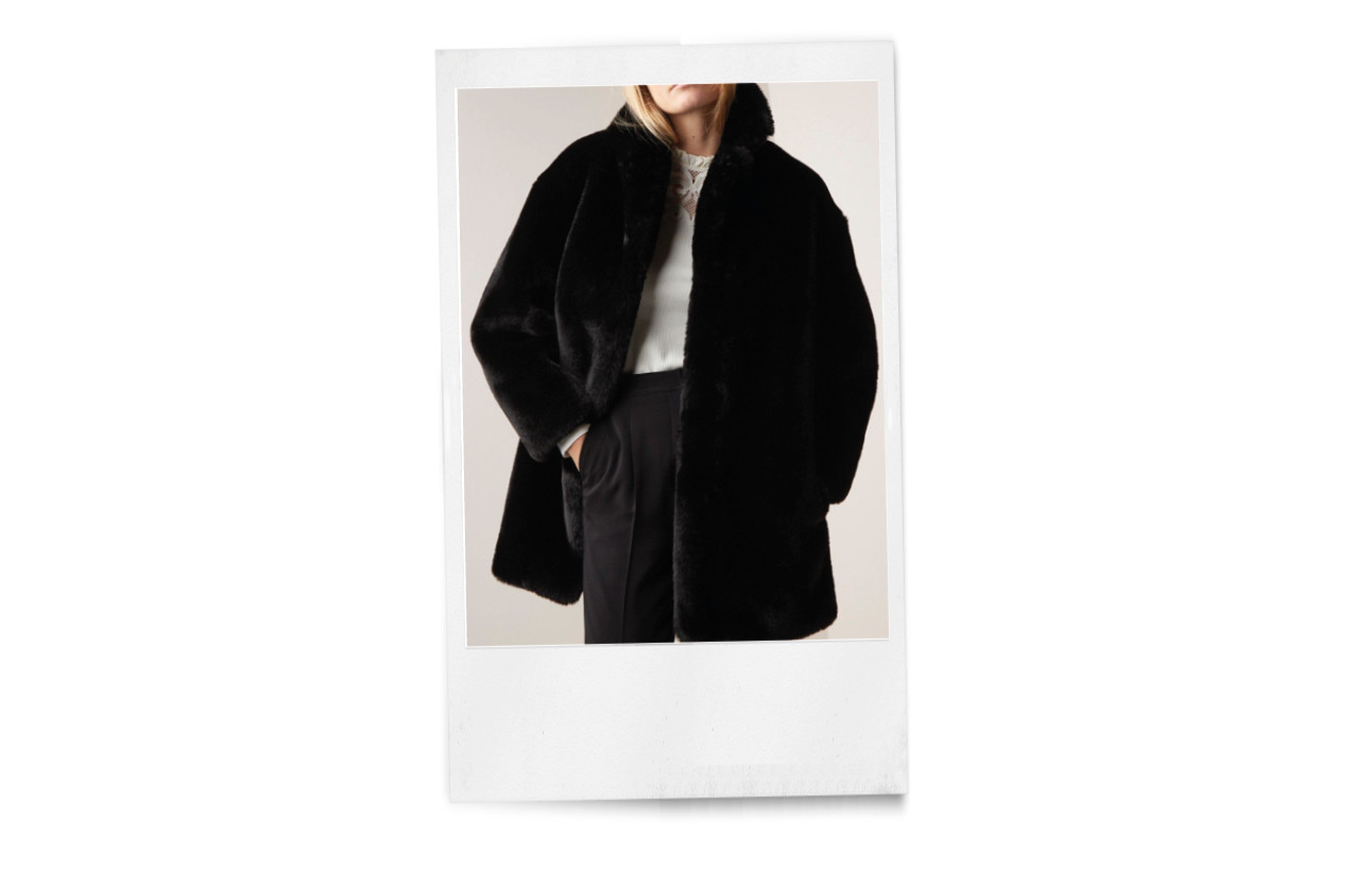 beelden van verschillende faux fur jassen