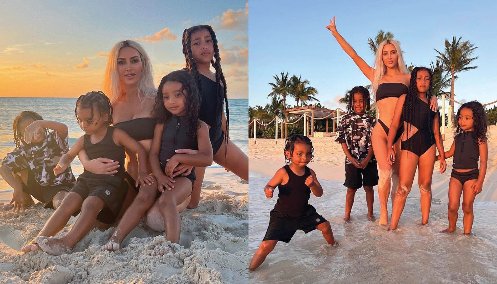 Kim kardashian met kinderen