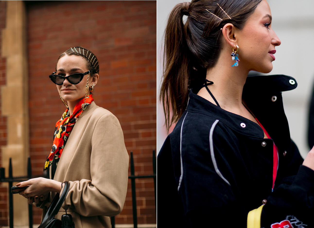 straatmodellen in style van de fashion week london
