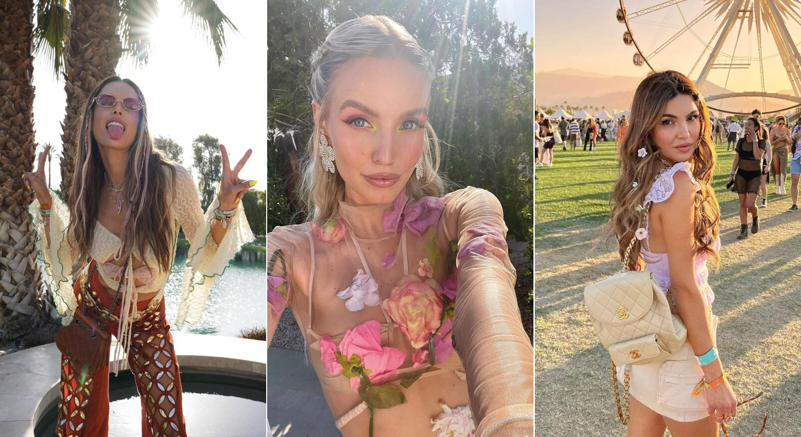Coachella looks modellen Negin Leonie influencers zomers