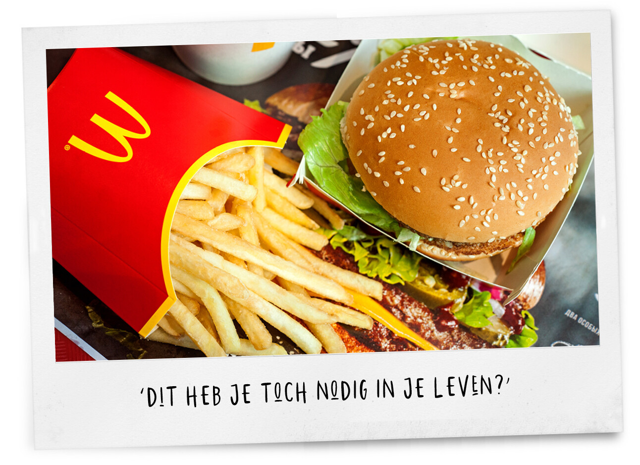 McDonalds friet en hamburger