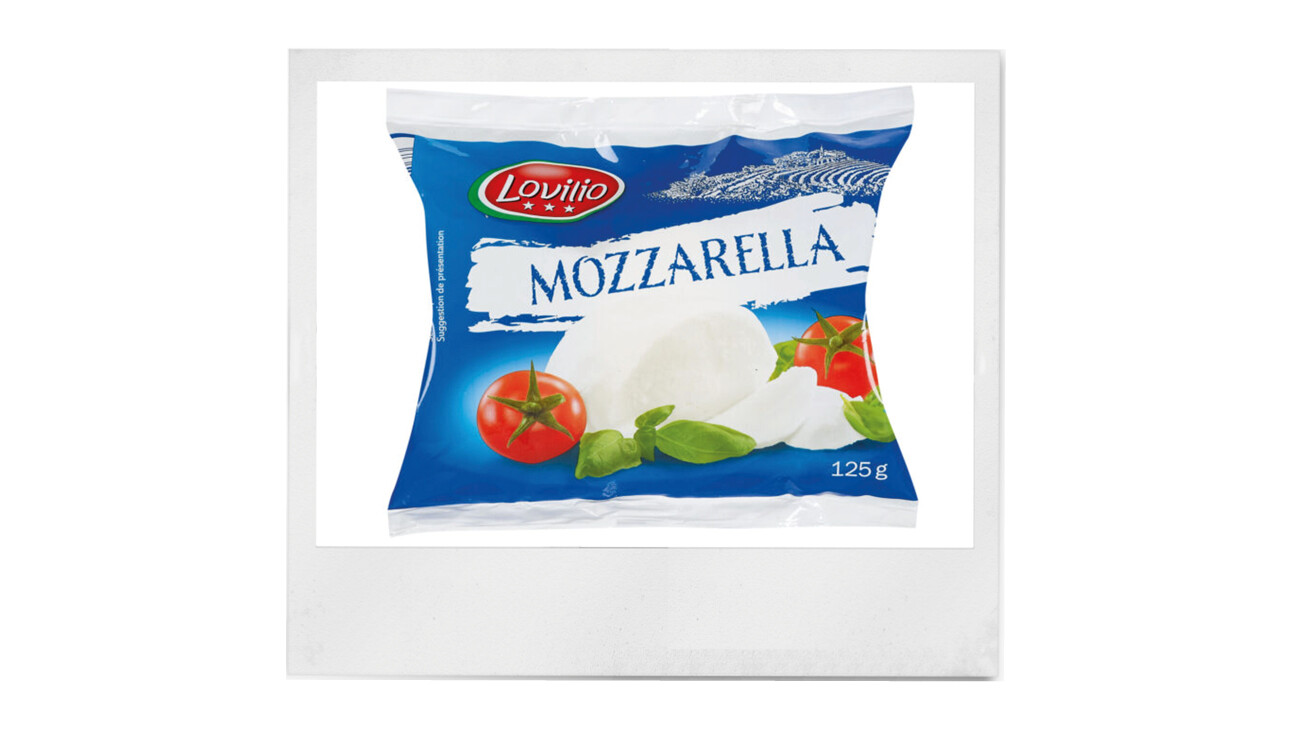 mozzarella verpakking supermarkt