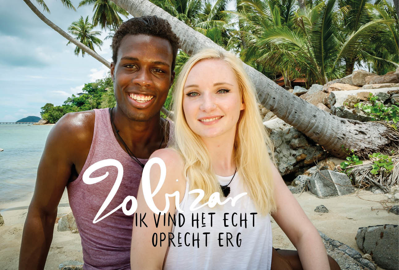 Roger en Laura temptation island op een eiland lachend