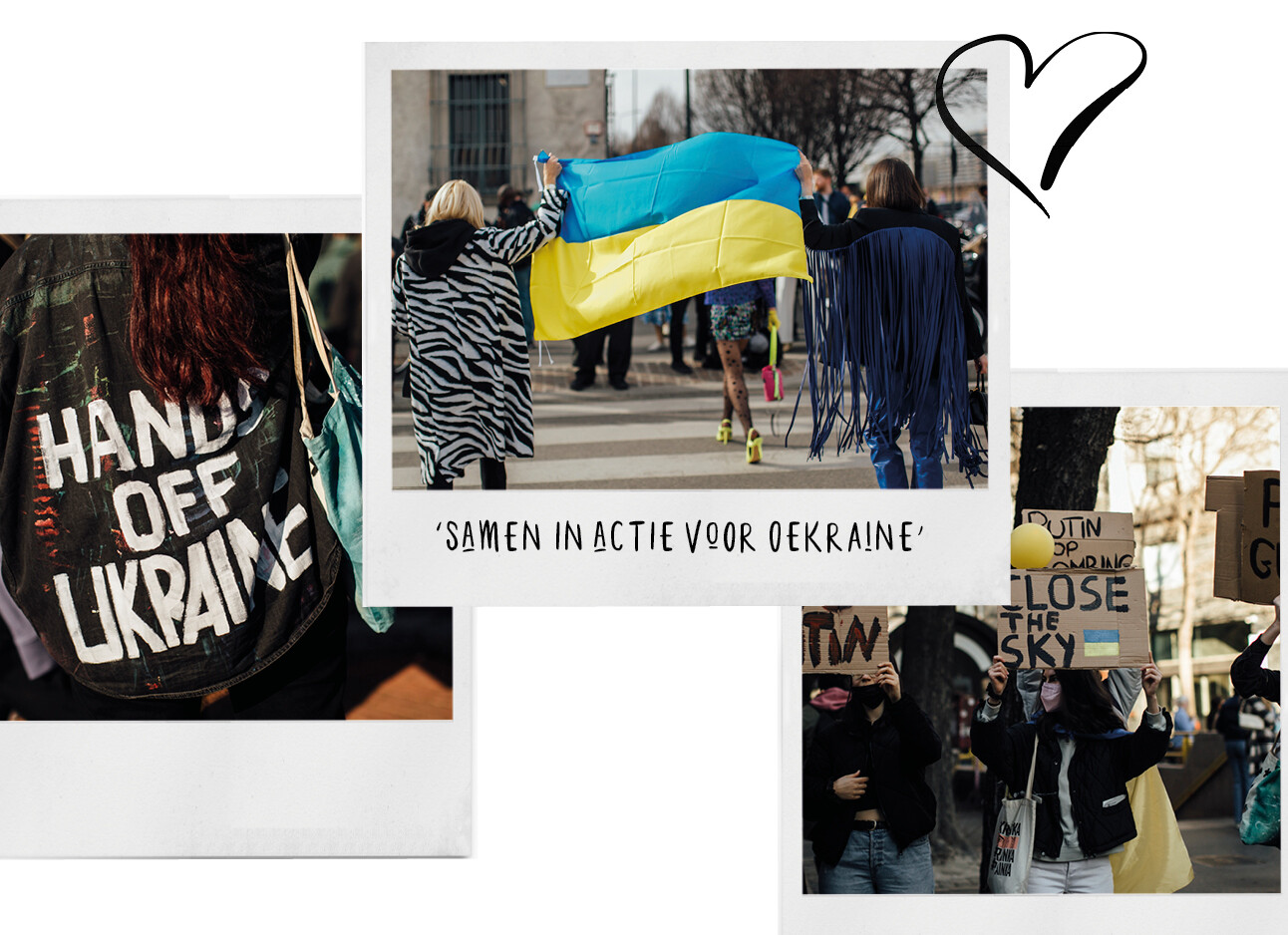 er wordt op straat geprotesteerd tegen de oorlog in oekraïne