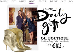 Today we give: OU. Boutique Williamsburg Gold Croco boots