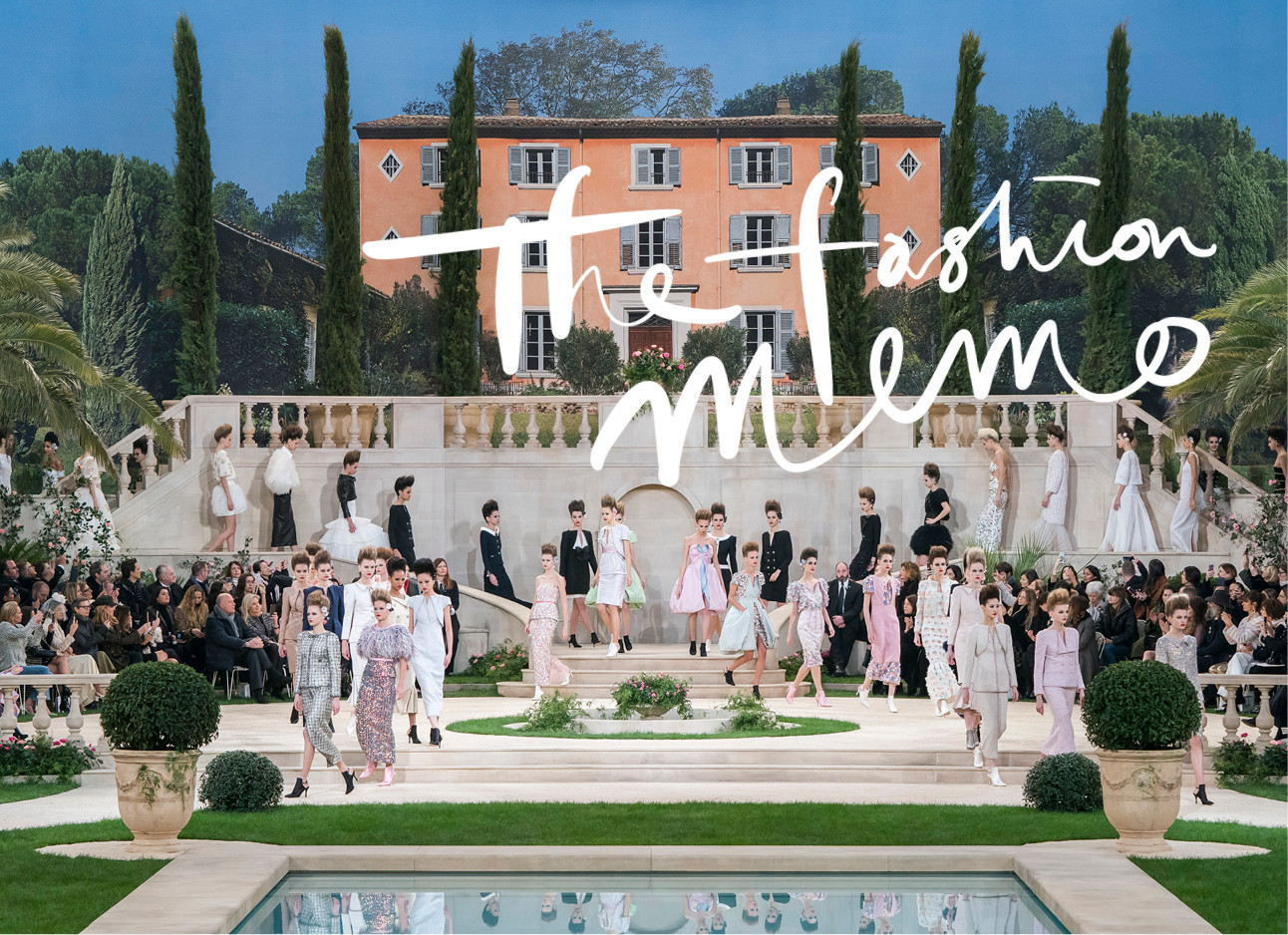 paris fashion week 2019 chanel show einde zomers zwembad mooie villa