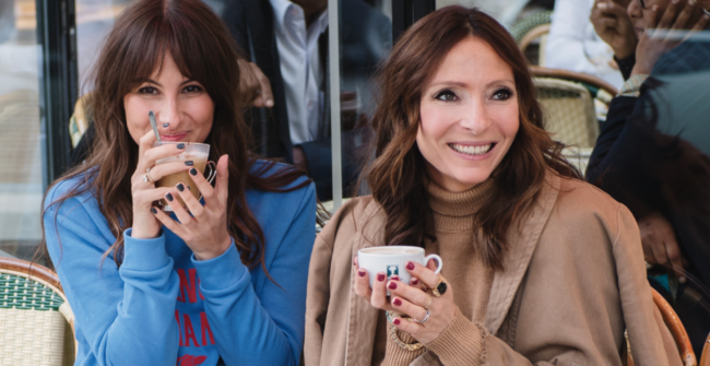 Lilian and May at a restaurant