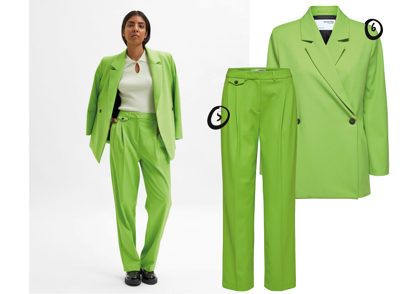 selected kledingstuk groen