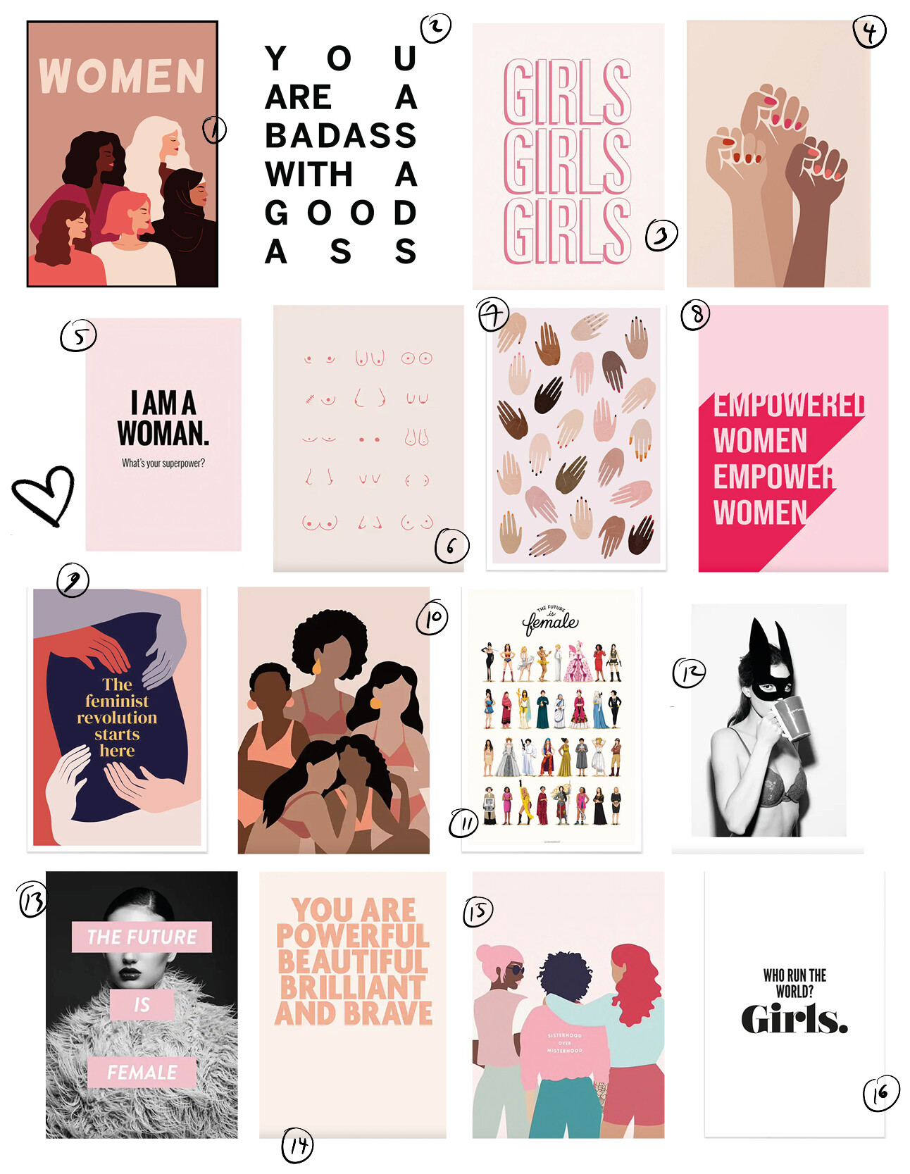 female power posters als shopping weergegeven