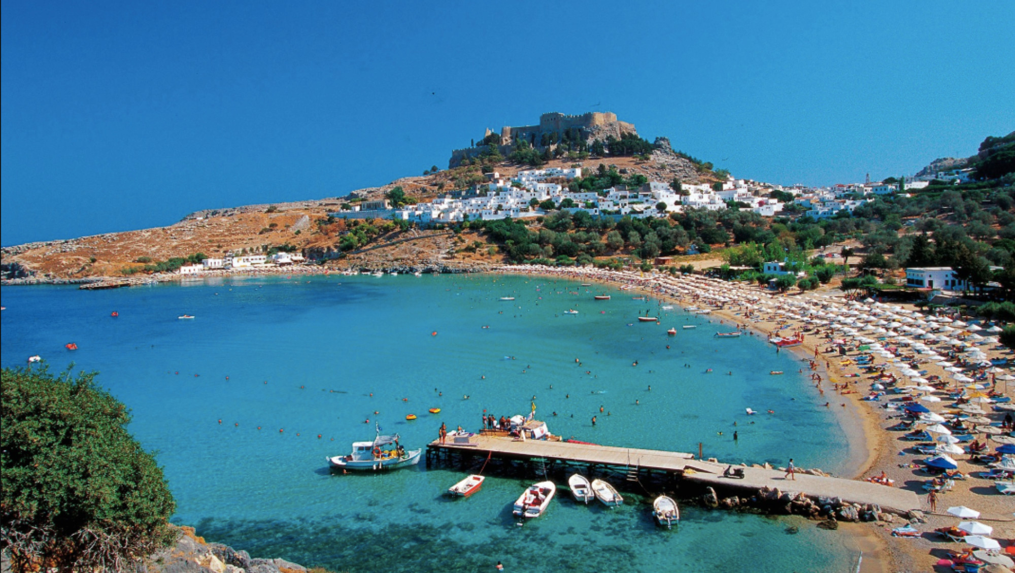 Het griekse eiland Lindos