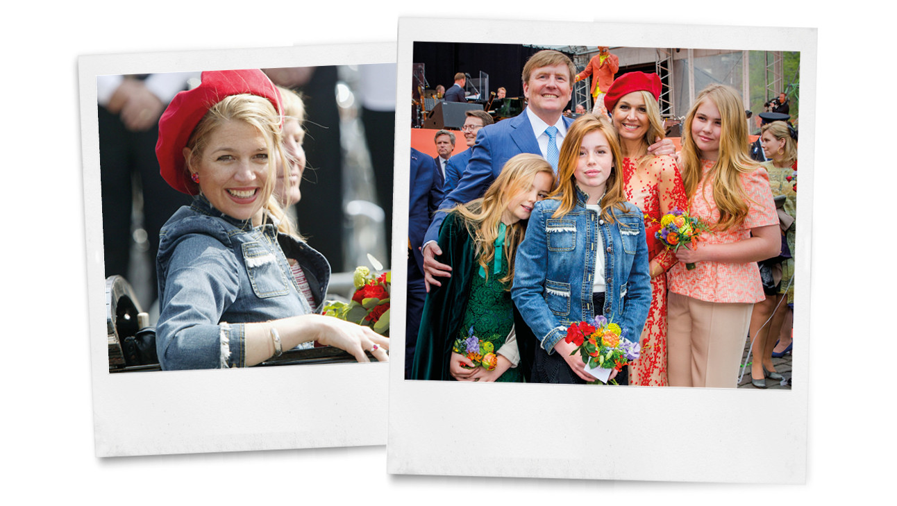 spijkerjasje valentino maxima koningsdag familie foto 