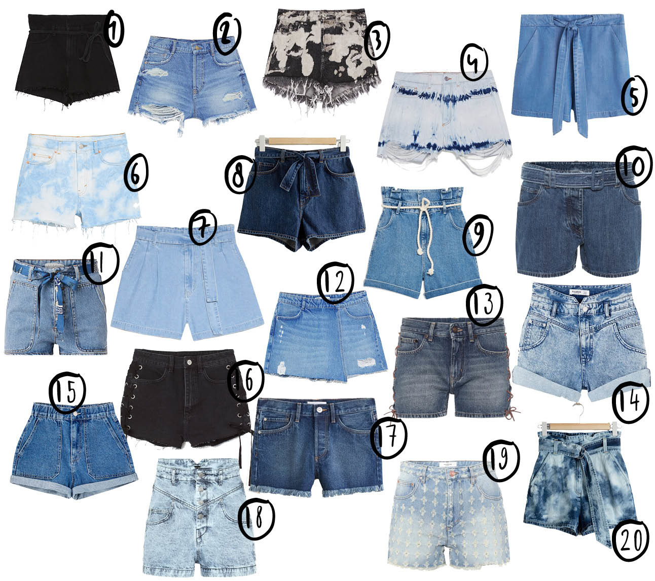 shopping denim shorts 