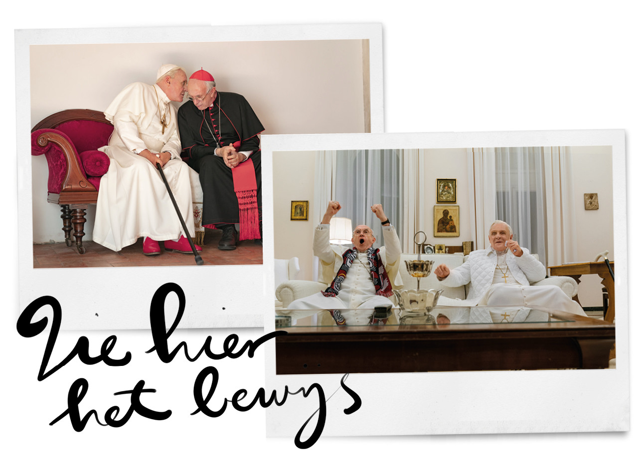 beeld uit de film the two popes