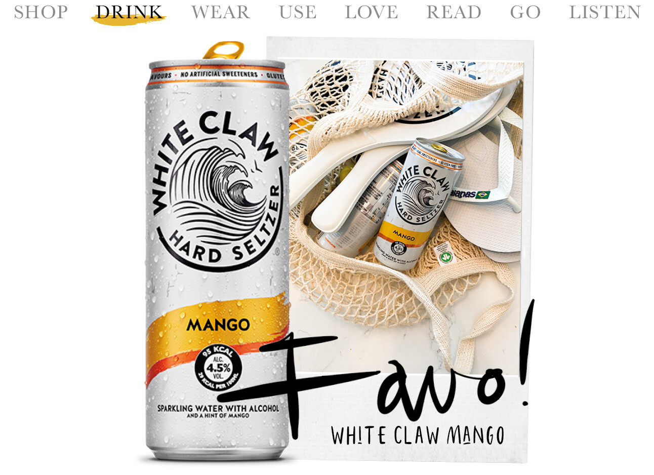 Today we drink whiteclaw mango