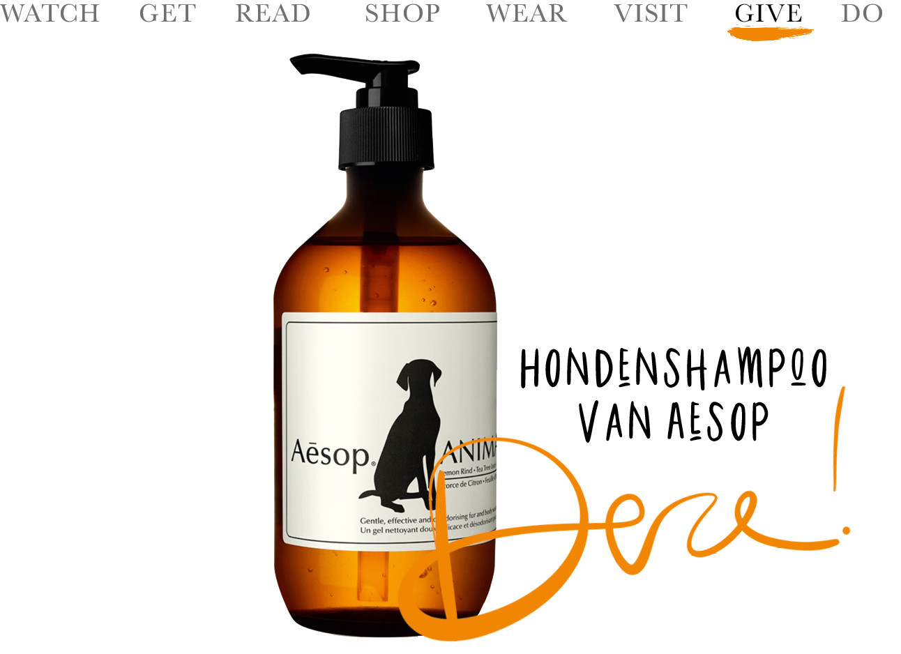 De aseop honden shampoo