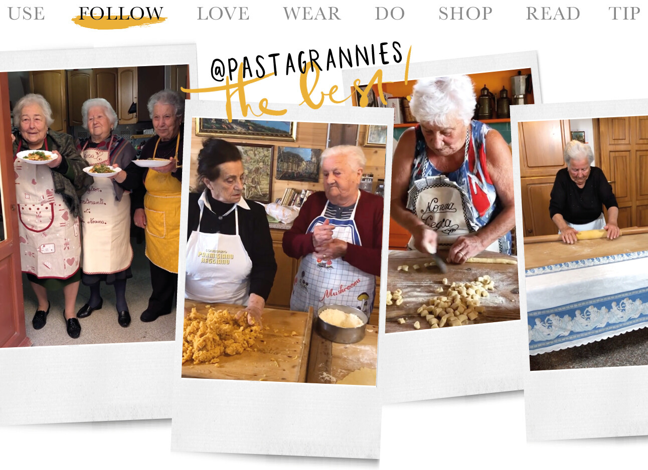 Pasta Grannies instagram account
