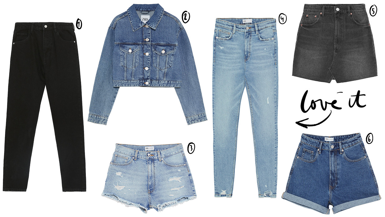 Denim items van de zara