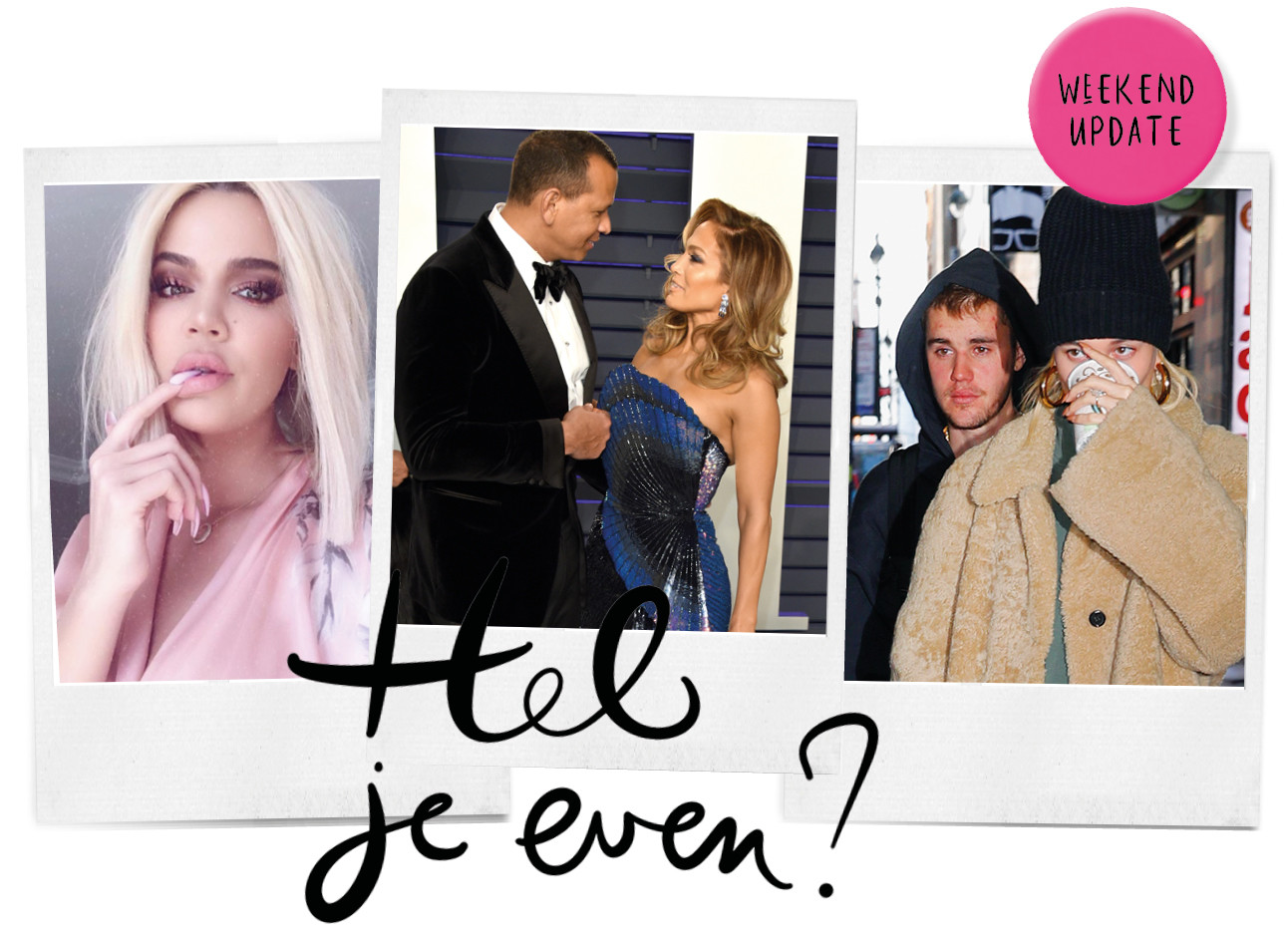 polaroids khloe kardashian jennifer lopez met verloofde alex rodriguez hailey baldwin justin bieber koffie